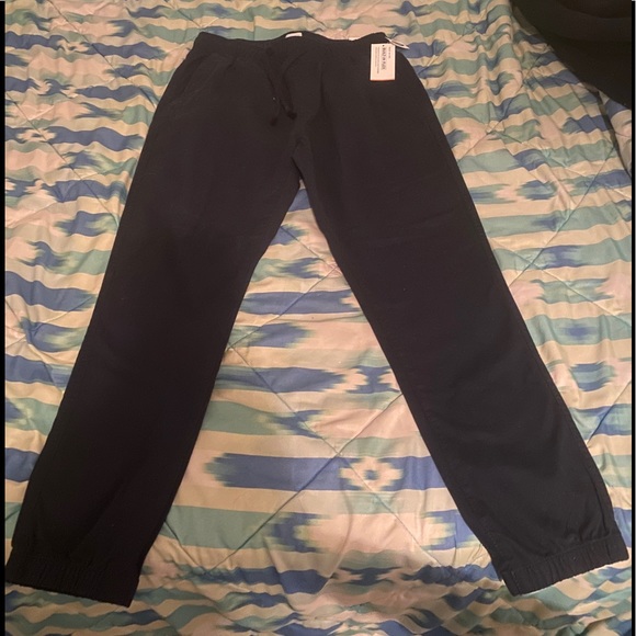 NAVY BLUE CHINO JOGGERS - Picture 2 of 6